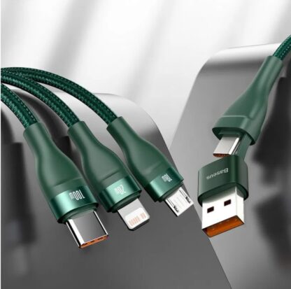 Flash Series Two-for-three Fast Charging Data Cable U+C to M+L+C 100W - Image 3