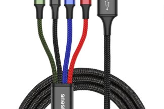 BASEUS FAST 4-IN-1 CABLE FOR IPHONE +TYPE-C +MICRO 3.5A 1.2M BLACK{Type-C-2Pin}