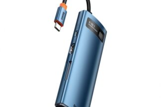 Baseus Metal Gleam Series 8-in-1 Multifunctional Type-C HUB Docking Station Blue