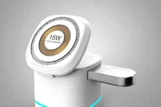 15W Three-in-one Magnetic Wireless Charger for Apple's Magnetic Wireless Charger, for iPhone 14-13-12 Wireless Charging Station for IWatch Ultra/8/7/6, AirPods 3/2/Pro
